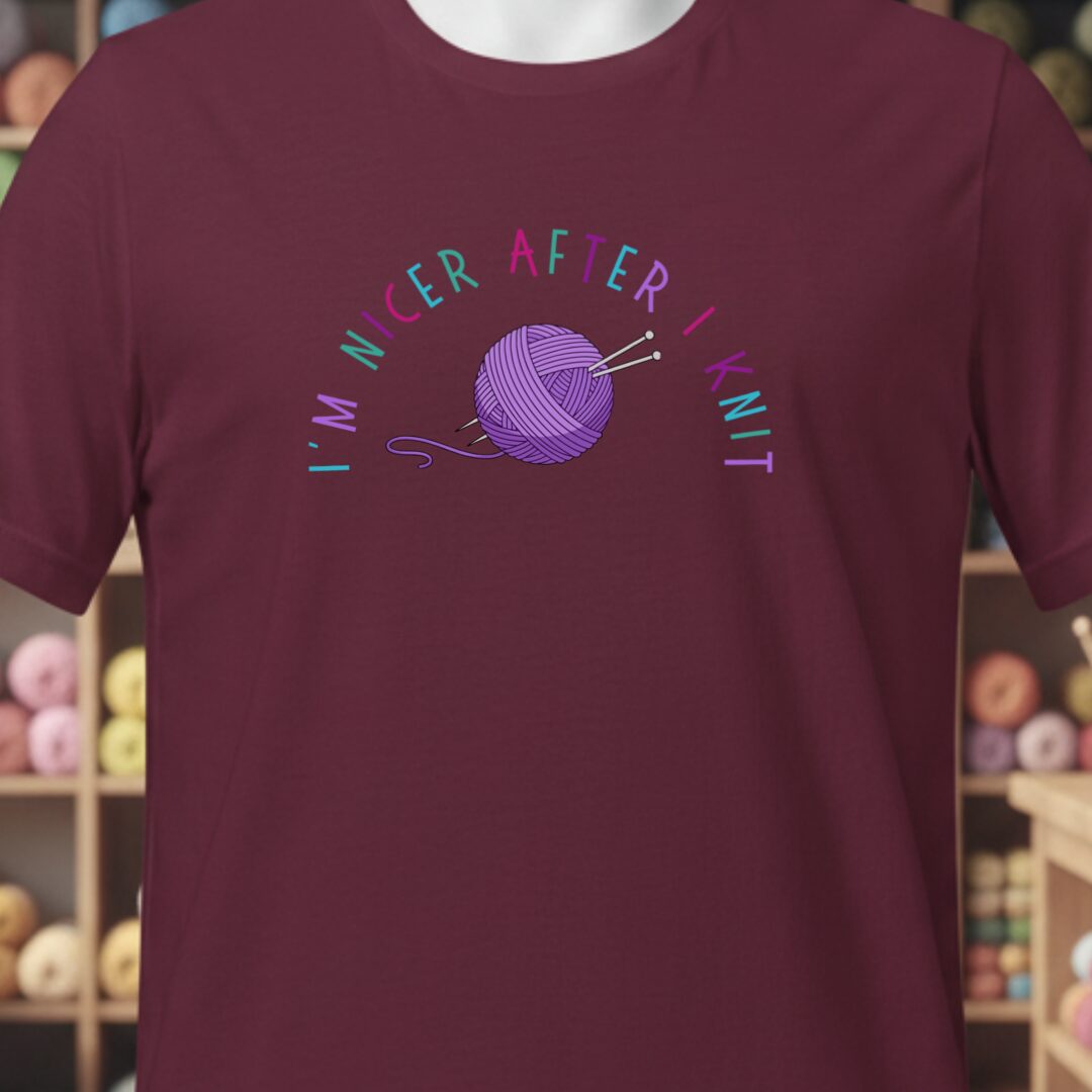 Nicer After Knit T-Shirt Maroon t-shirt