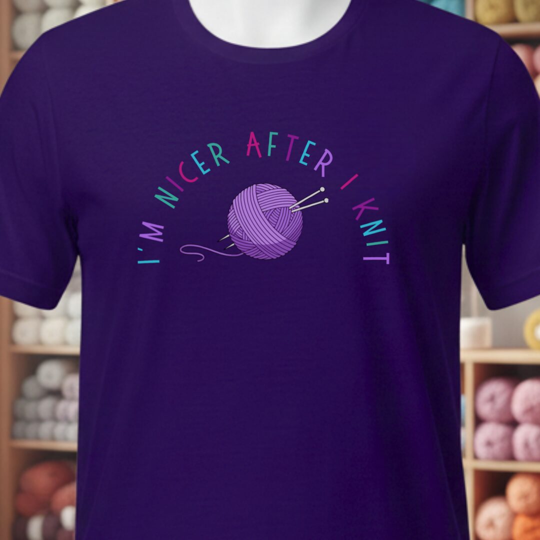 Nicer After Knit T-Shirt Purple t-shirt