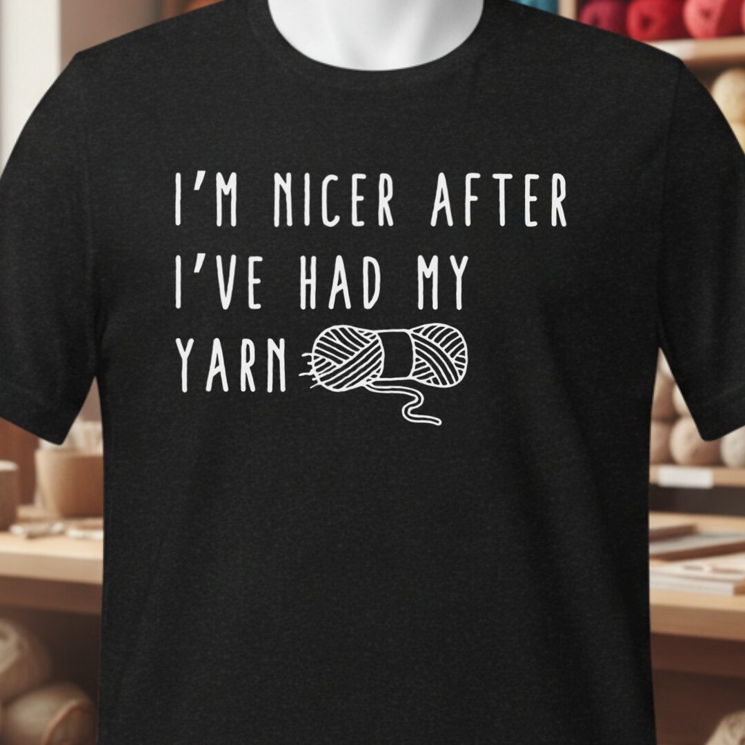 Nicer After Yarn T-Shirt Black t-shirt