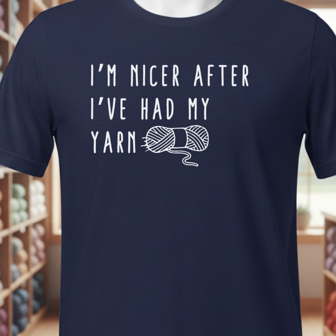 Nicer After Yarn T-Shirt Navy t-shirt