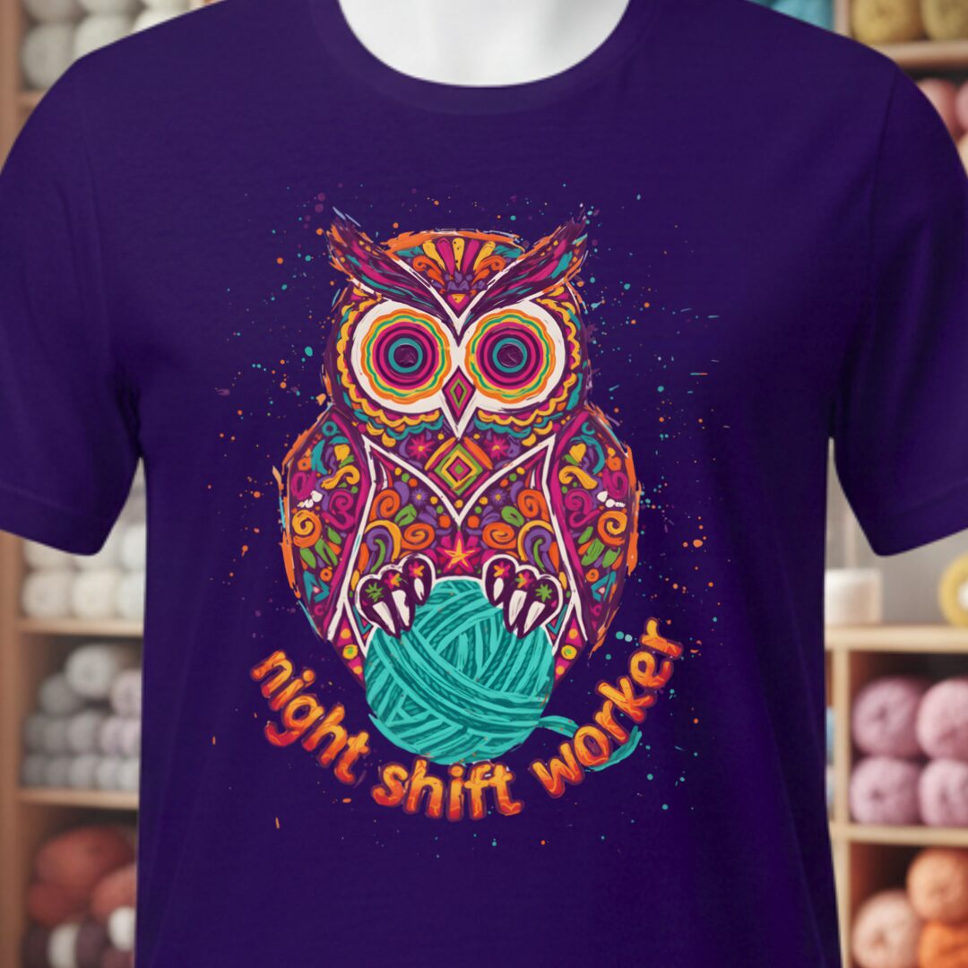 Night Shift Worker T-Shirt Purple t-shirt