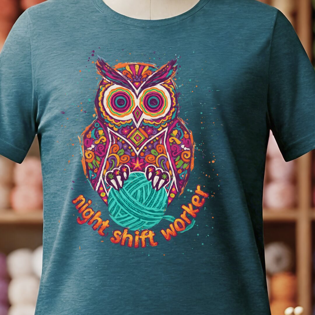 Night Shift Worker T-Shirt Teal Blue t-shirt