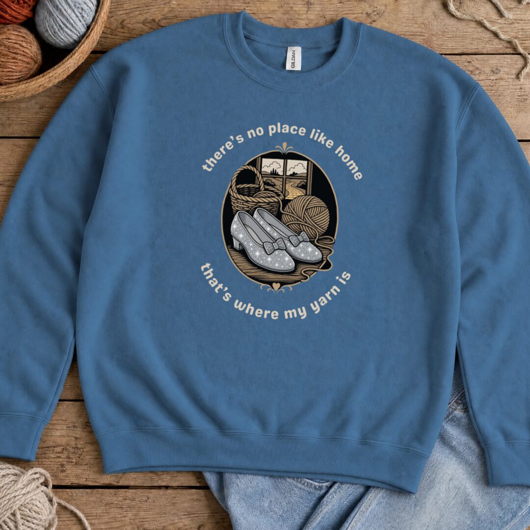 No Place Like Home Sweatshirt Indigo Blue t-shirt