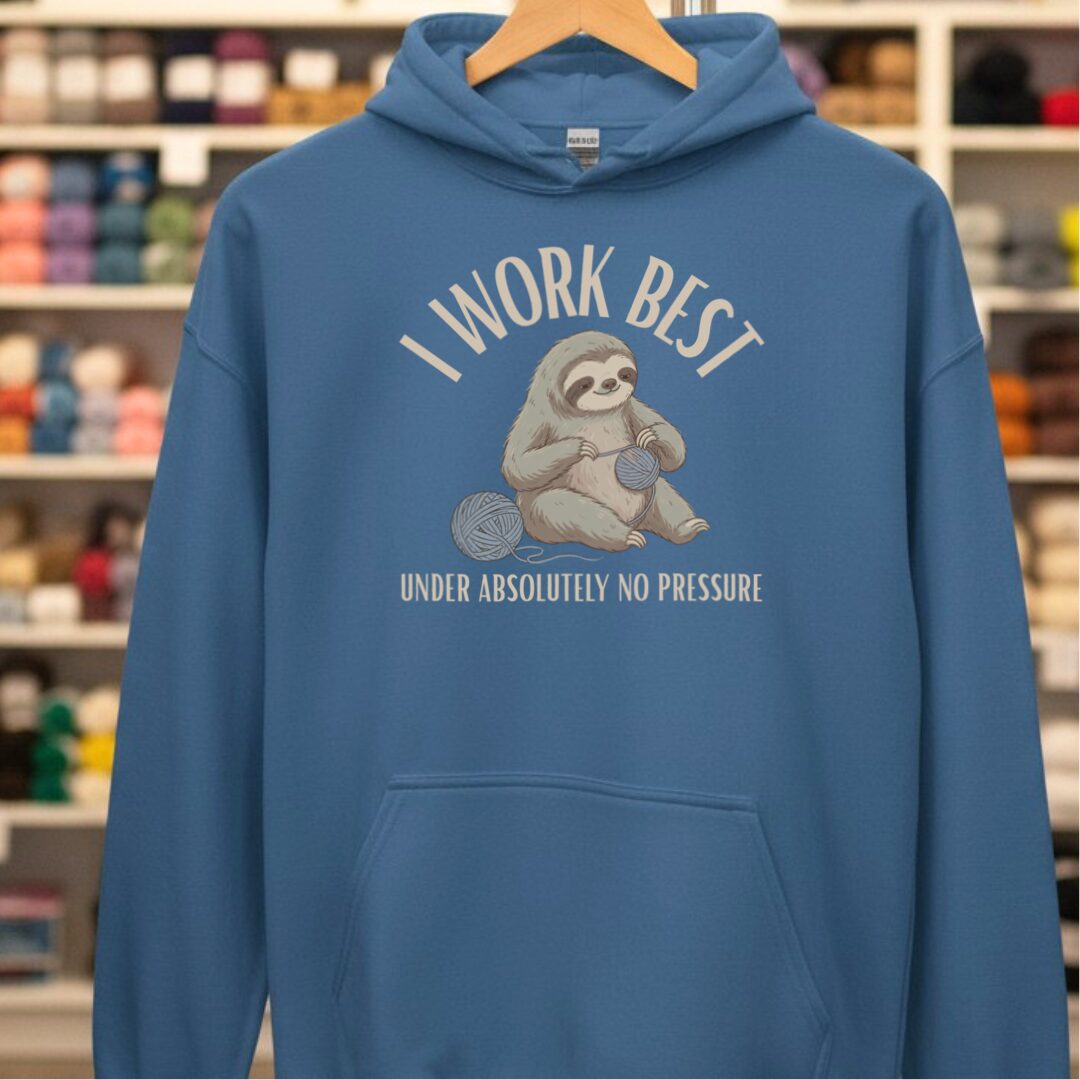No Pressure Indigo Blue Hoodie.jpg