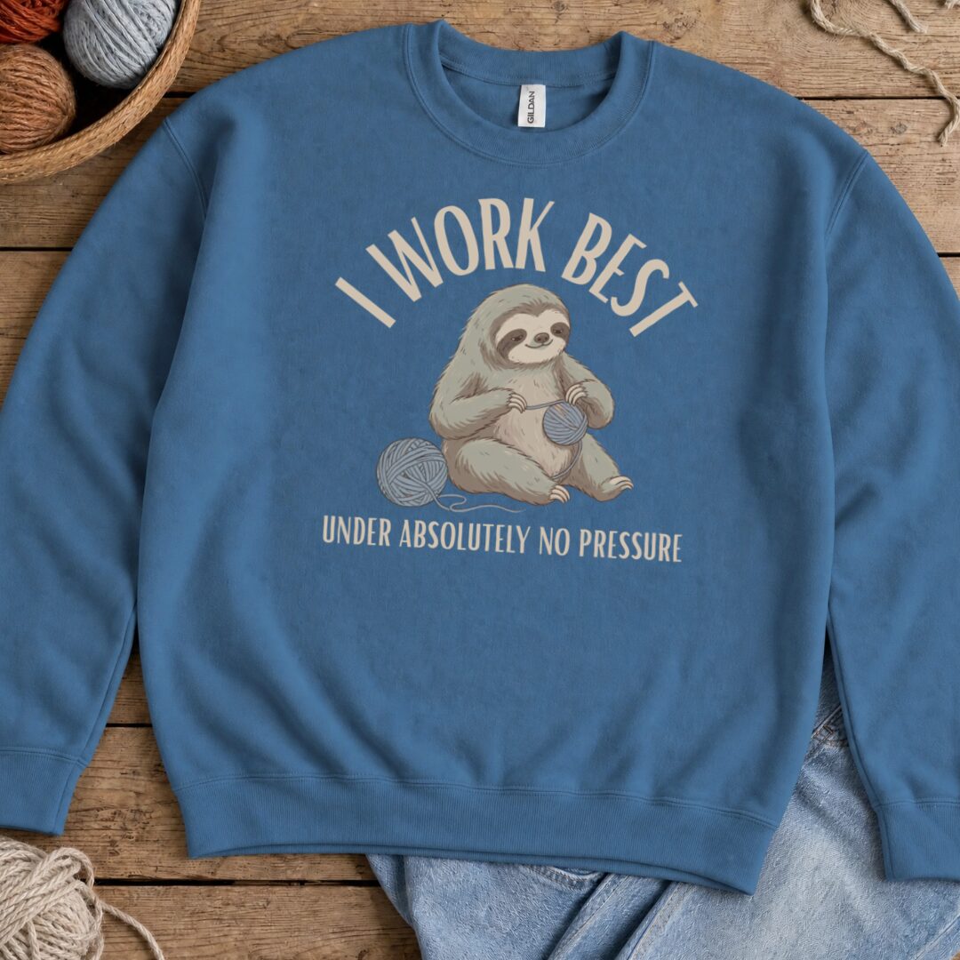 No Pressure Indigo Blue Sweatshirt.jpg