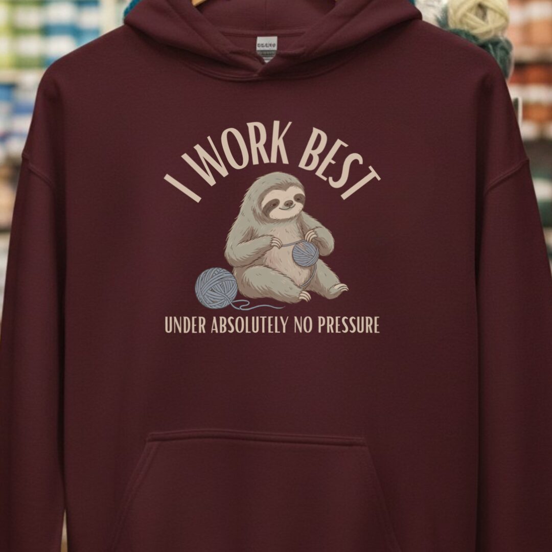 No Pressure Maroon Hoodie.jpg