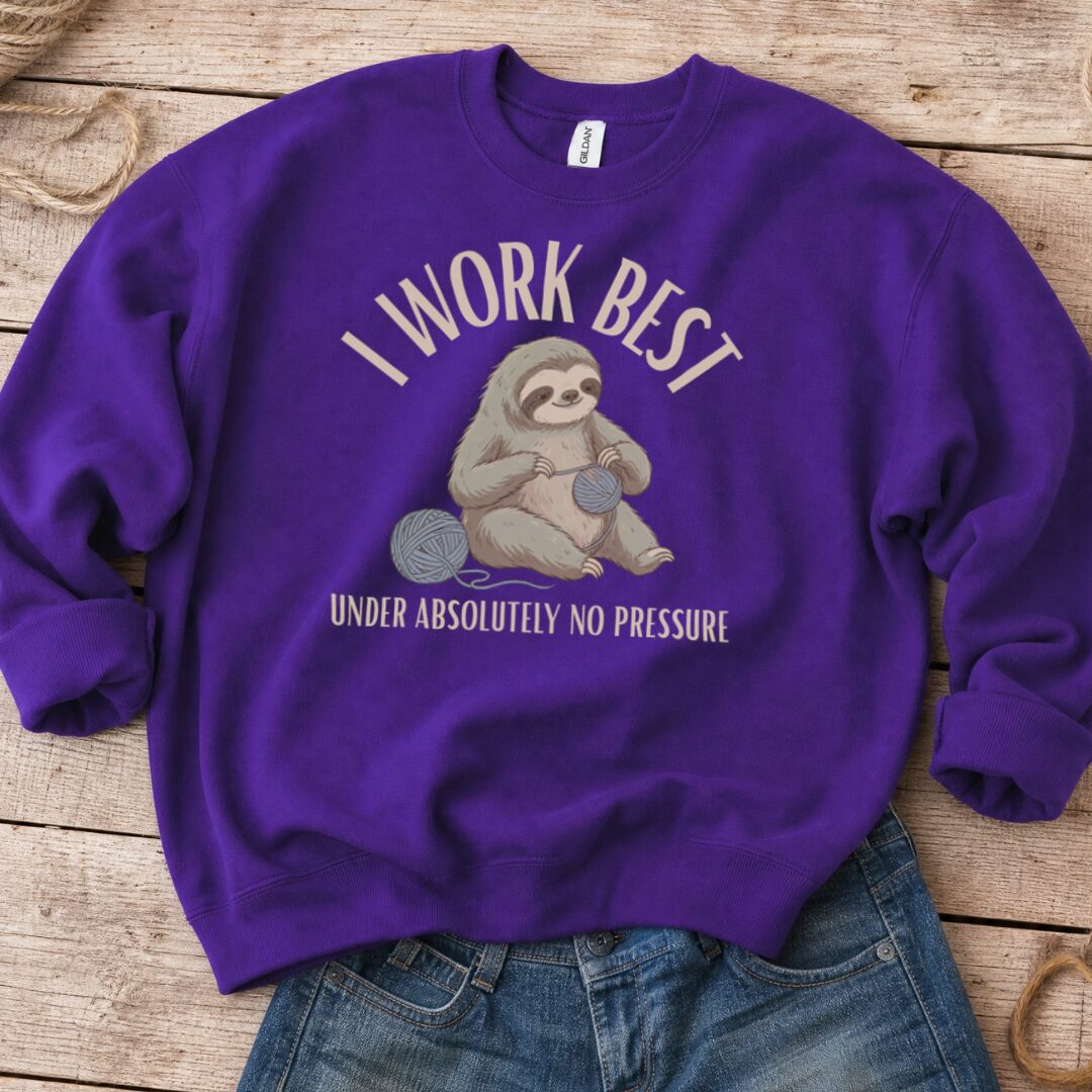 No Pressure Purple Sweatshirt.jpg