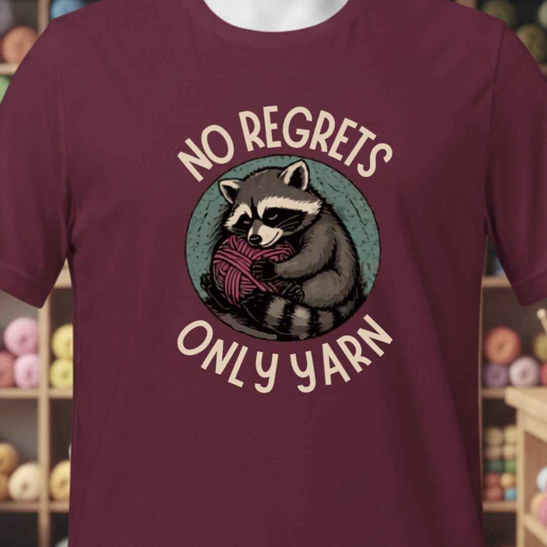 No Regrets T-Shirt Maroon t-shirt