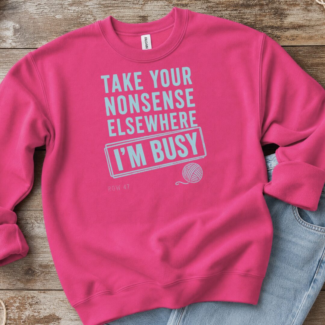 Nonsense Bright Pink Sweatshirt.jpg