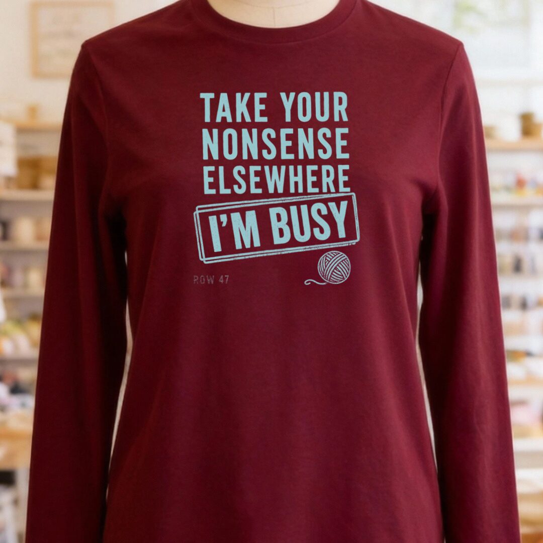 Nonsense Maroon Long Sleeve Tee.jpg