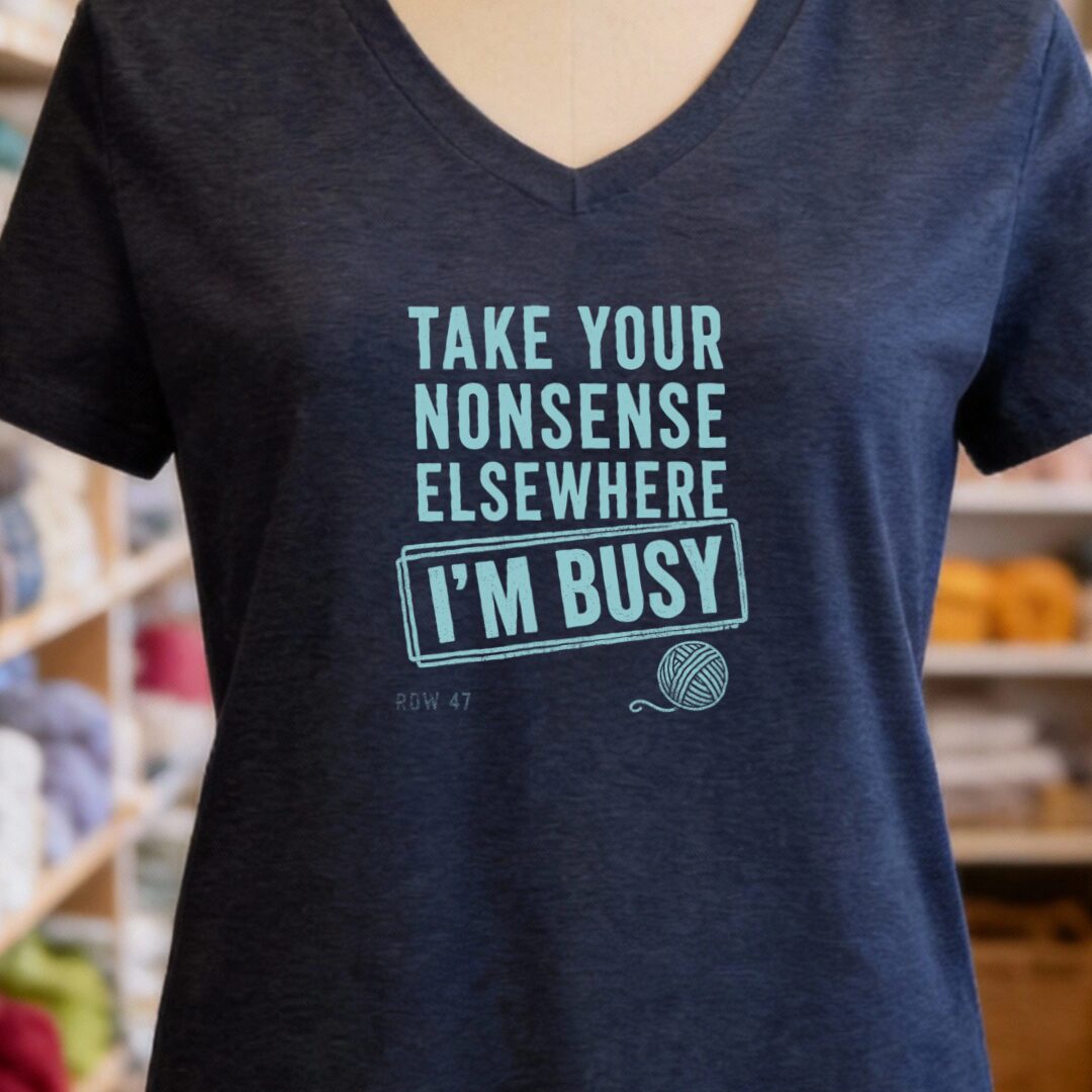 Nonsense Navy V Neck.jpg
