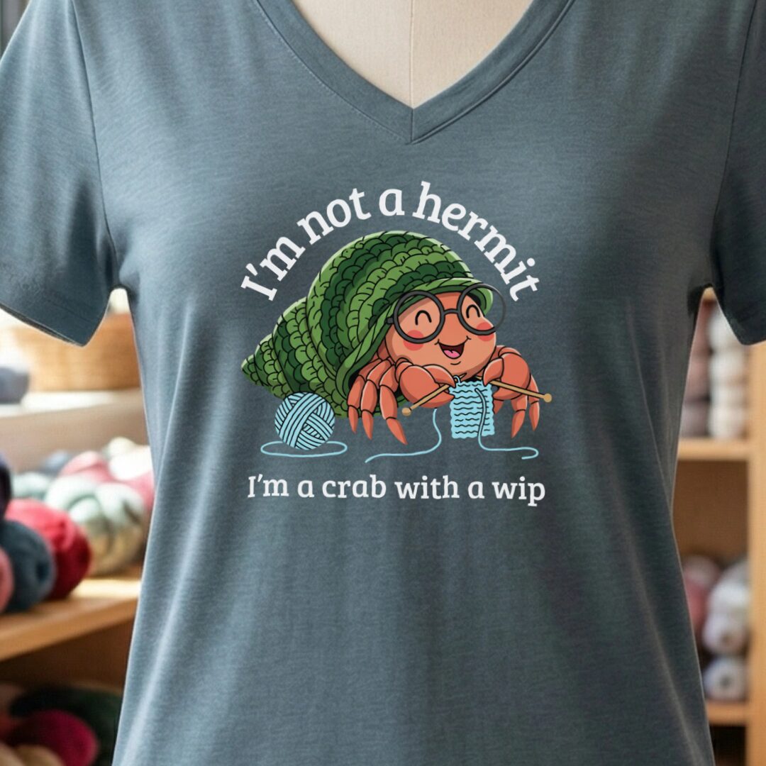 Not A Hermit V-Neck T-Shirt Slate t-shirt