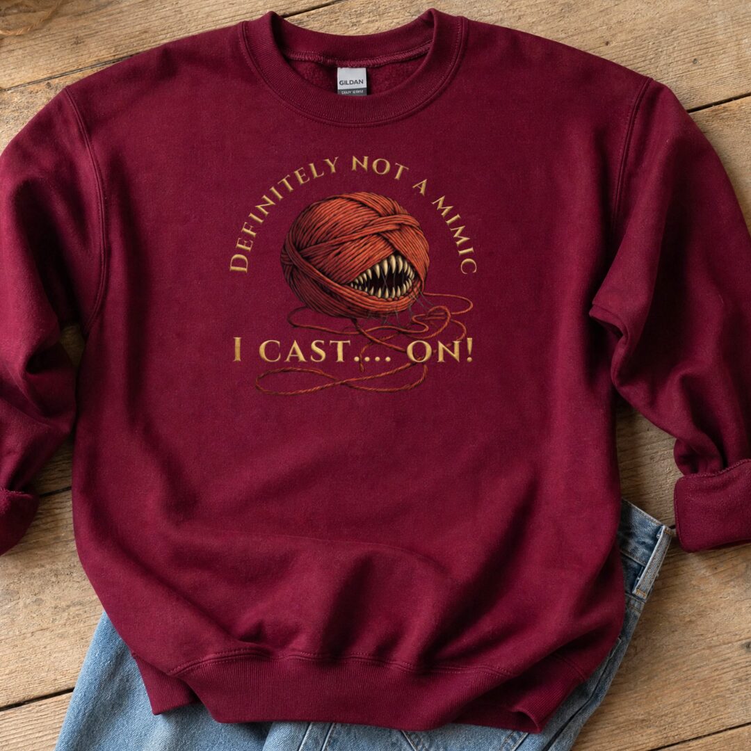 Not A Mimic Sweatshirt Maroon t-shirt