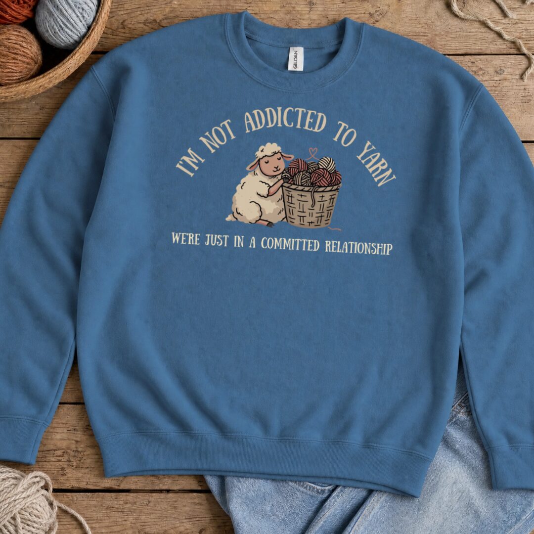 Not Addicted Indigo Blue Sweatshirt.jpg