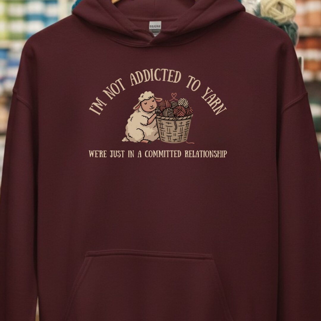 Not Addicted Maroon Hoodie.jpg