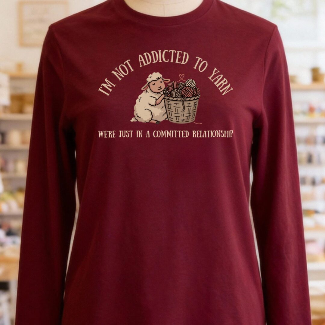 Not Addicted Maroon Long Sleeve Tee.jpg