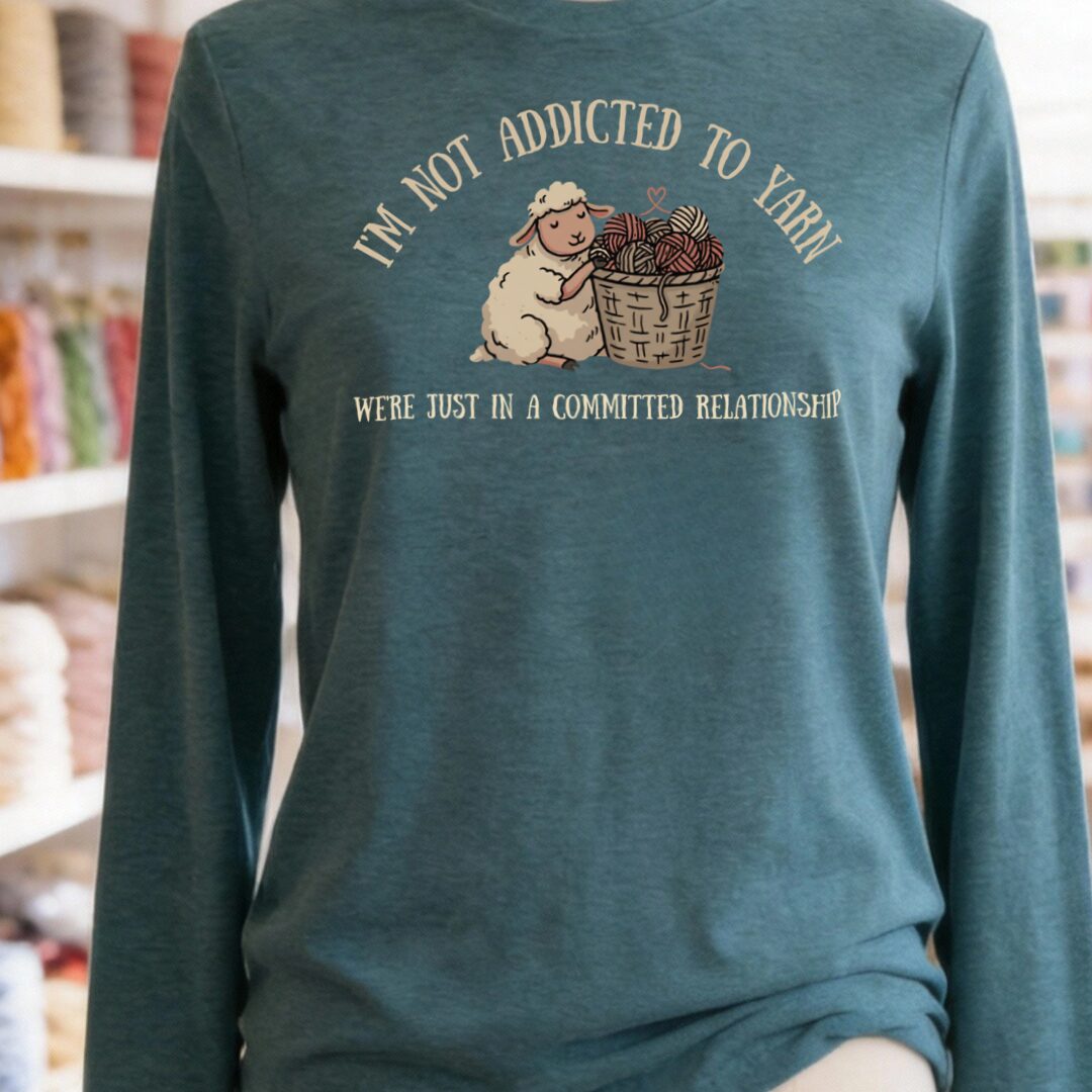 Not Addicted Teal Blue Long Sleeve Tee.jpg