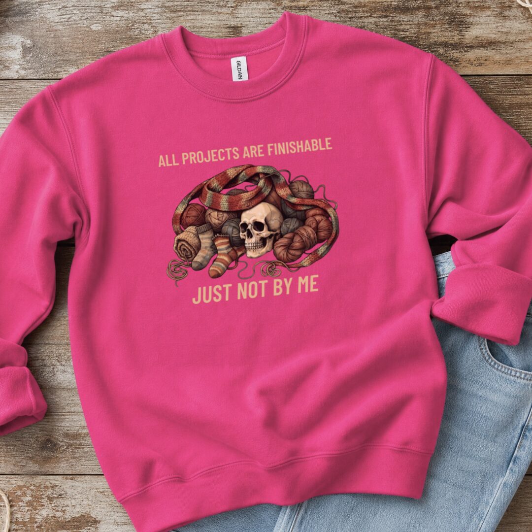 Not By Me Sweatshirt Bright Pink t-shirt
