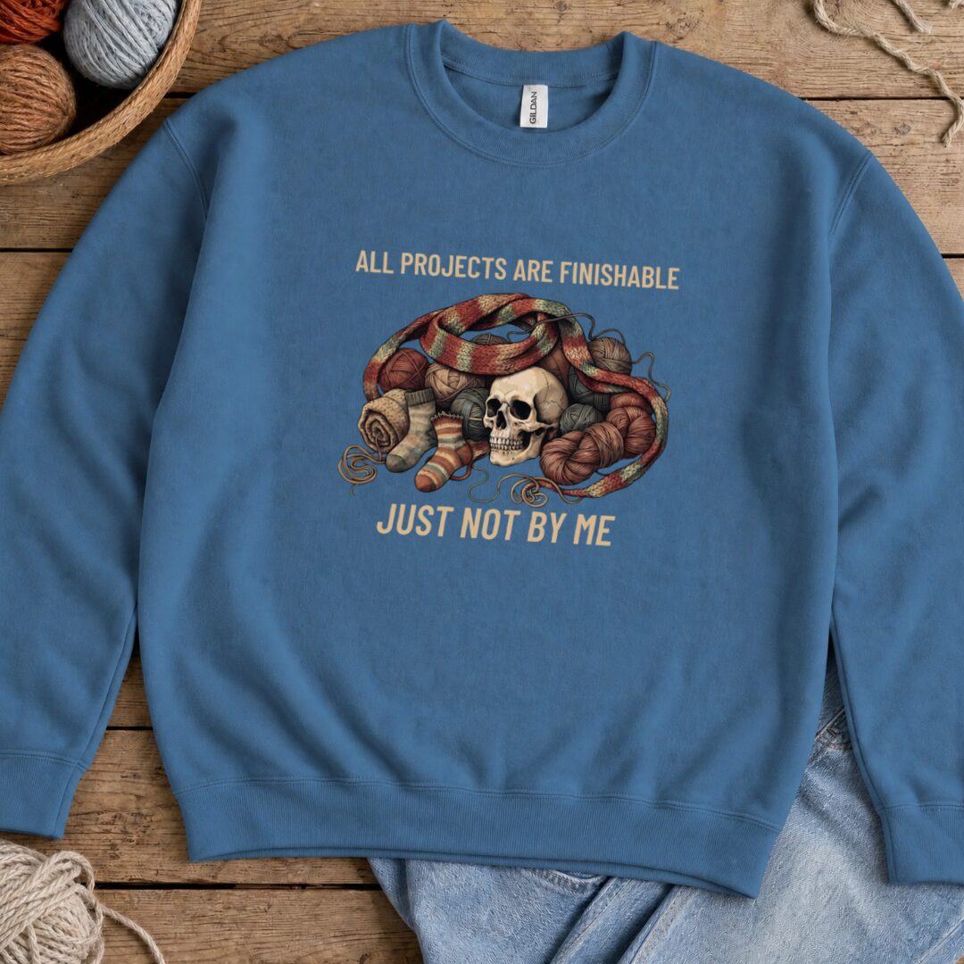 Not By Me Sweatshirt Indigo Blue t-shirt