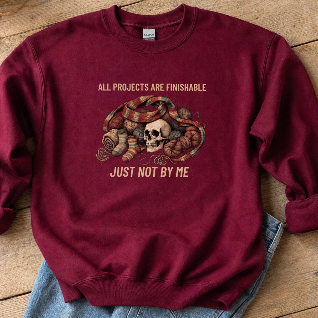 Not By Me Sweatshirt Maroon t-shirt
