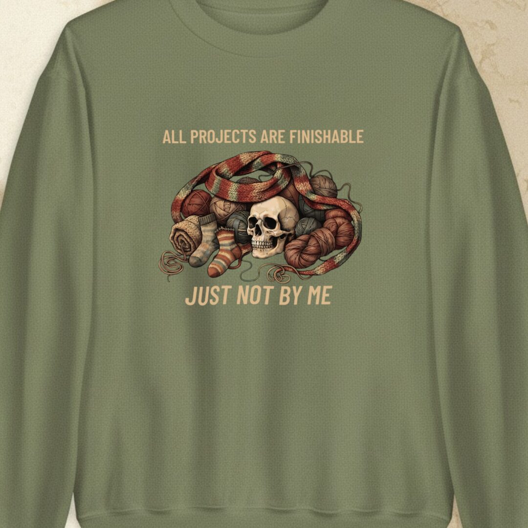 Not By Me Military Green Sweatshirt.jpg