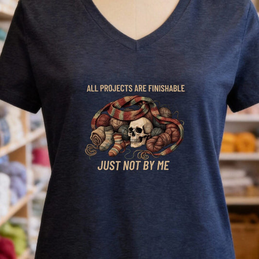 Not By Me V-Neck T-Shirt Navy t-shirt