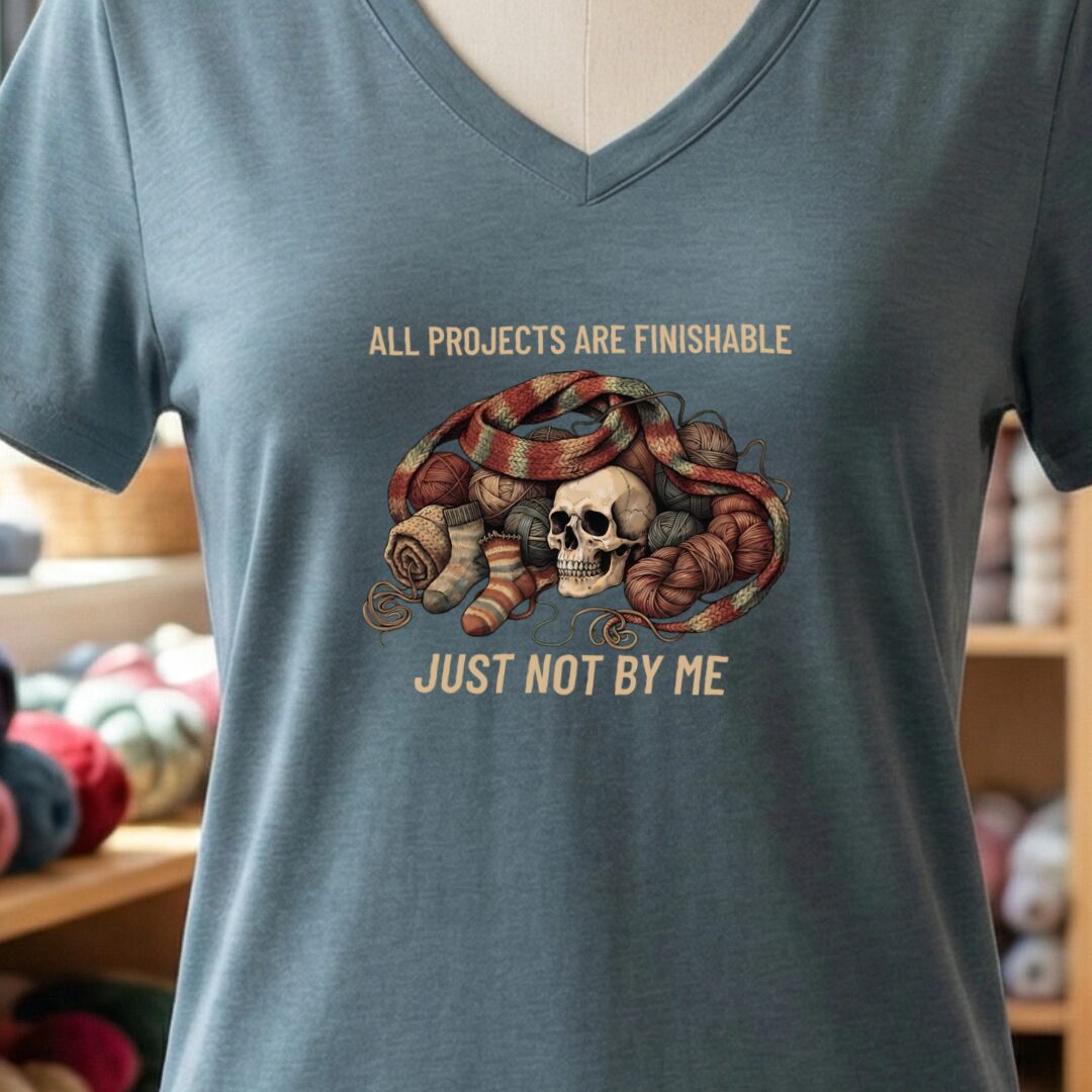 Not By Me V-Neck T-Shirt Slate t-shirt
