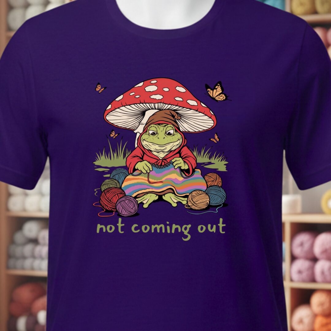 Not Coming Out T-Shirt Purple t-shirt
