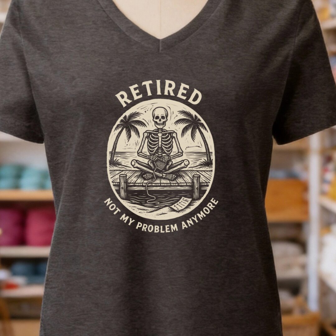 Not My Problem Dark Grey V Neck.jpg