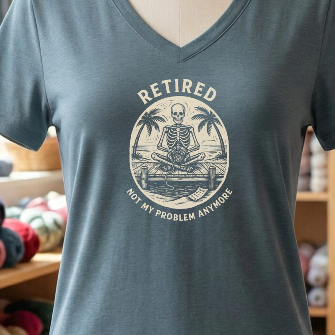 Not My Problem Slate V Neck.jpg