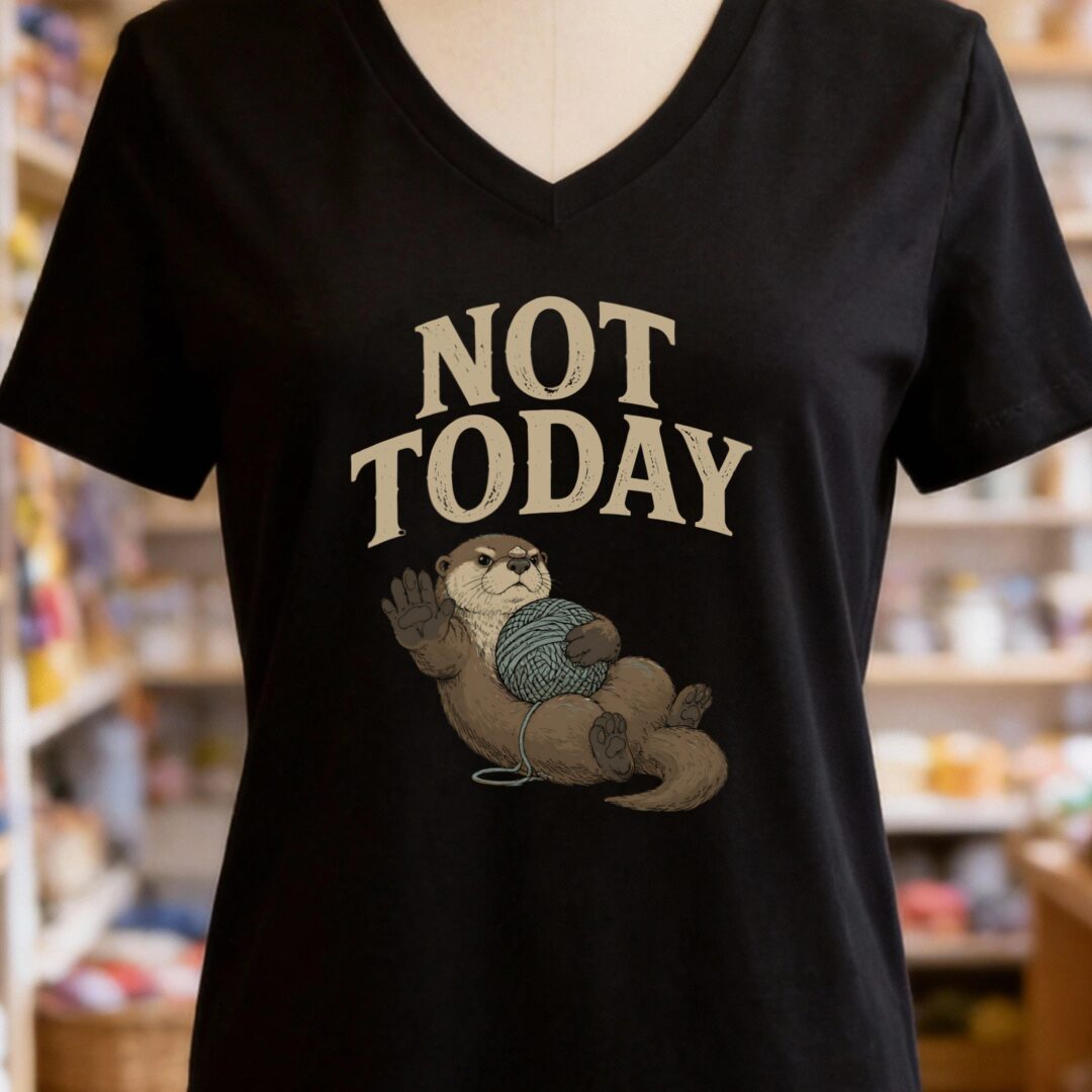 Not Today Black V Neck.jpg