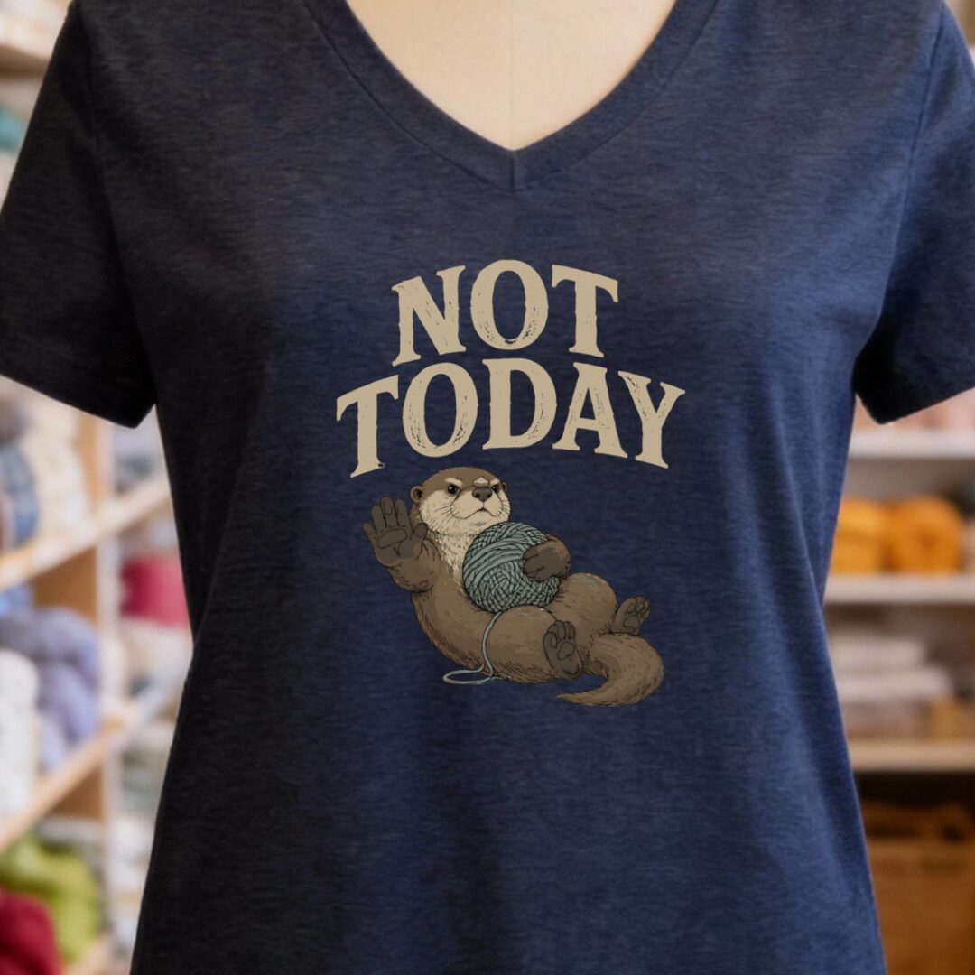 Not Today Navy V Neck.jpg