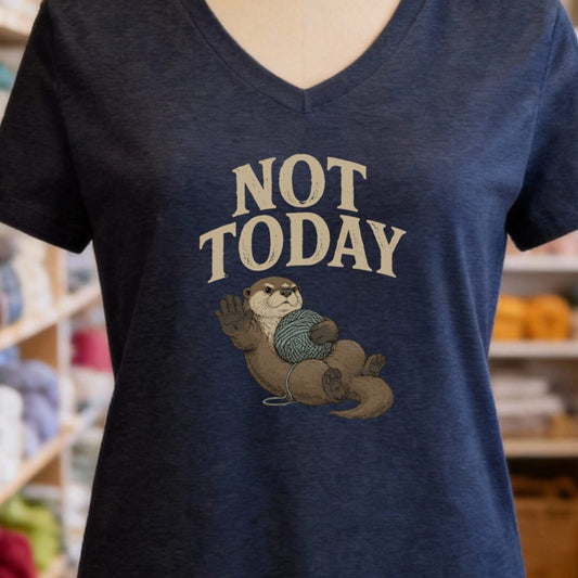 Not Today Navy V Neck.jpg