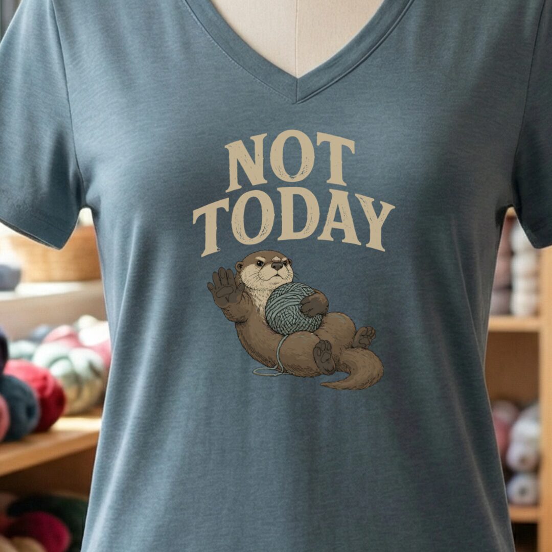 Not Today Slate V Neck.jpg