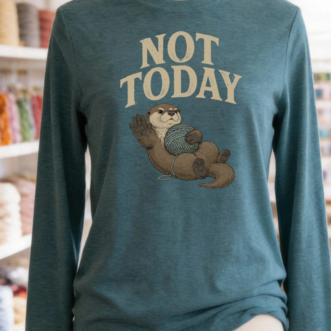 Not Today Teal Blue Long Sleeve Tee.jpg
