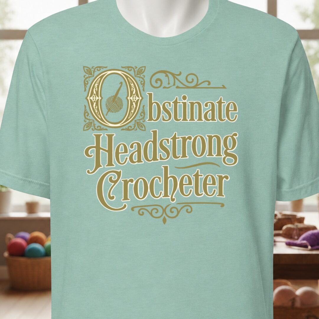 Obstinate Headstrong Crocheter T-Shirt Sea Breeze t-shirt