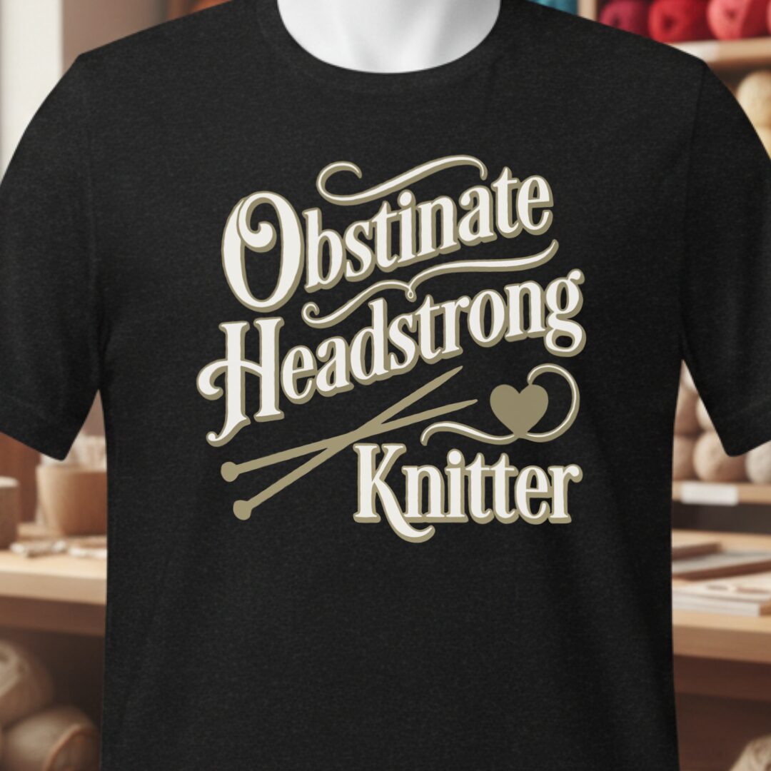 Obstinate Headstrong Knitter T-Shirt Black t-shirt