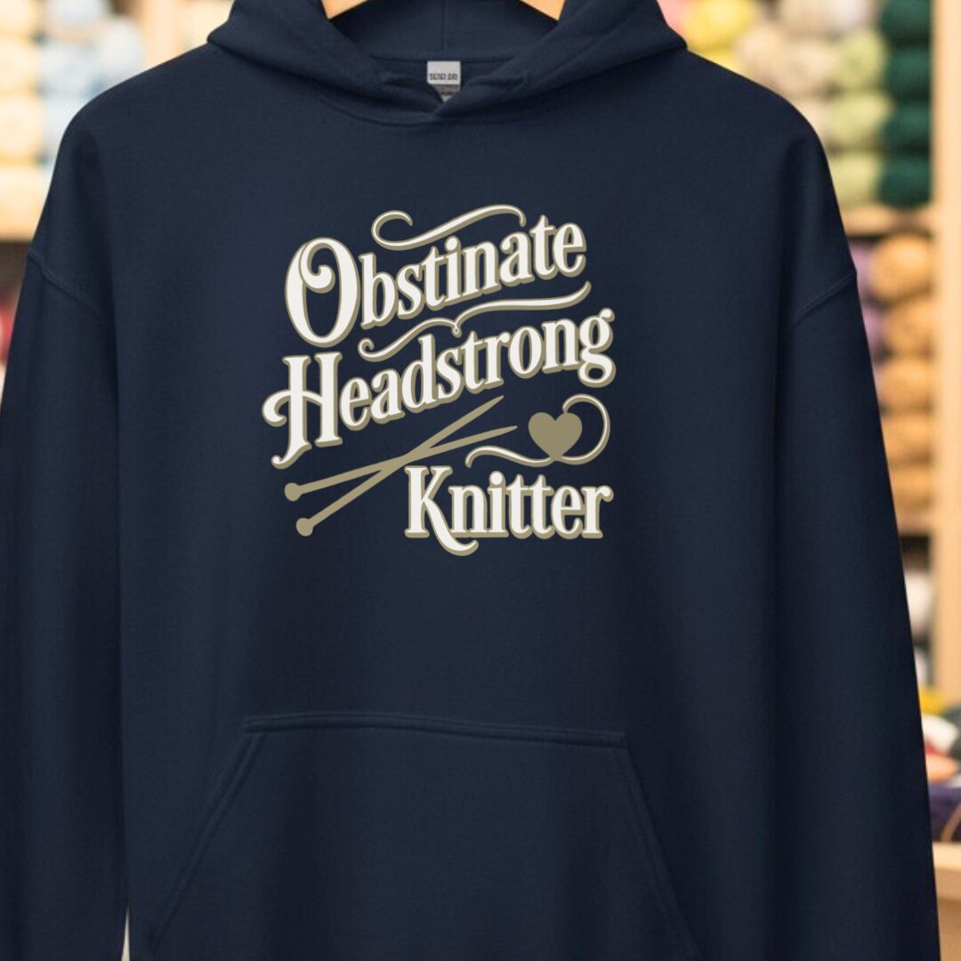 Obstinate Headstrong Knitter Navy Hoodie.jpg