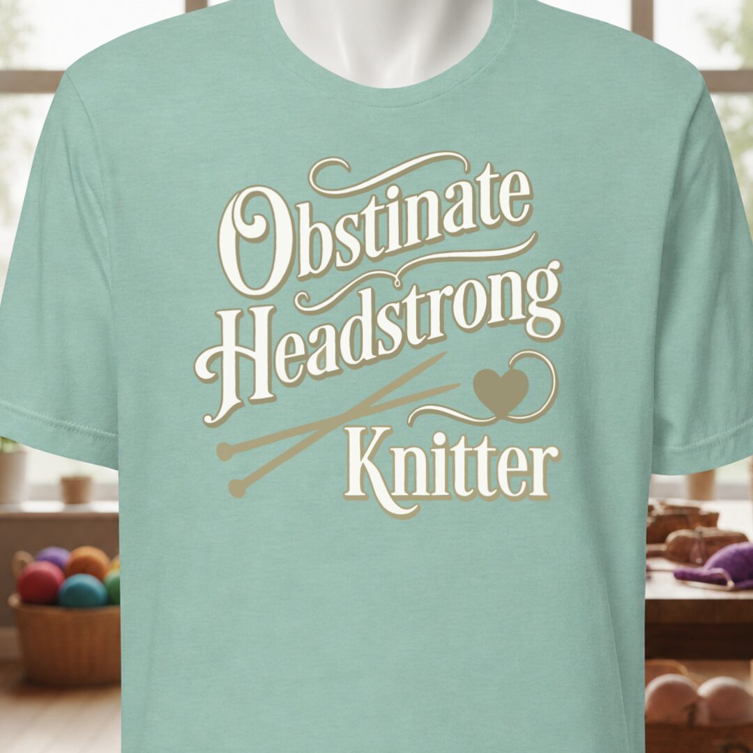 Obstinate Headstrong Knitter T-Shirt Sea Breeze t-shirt