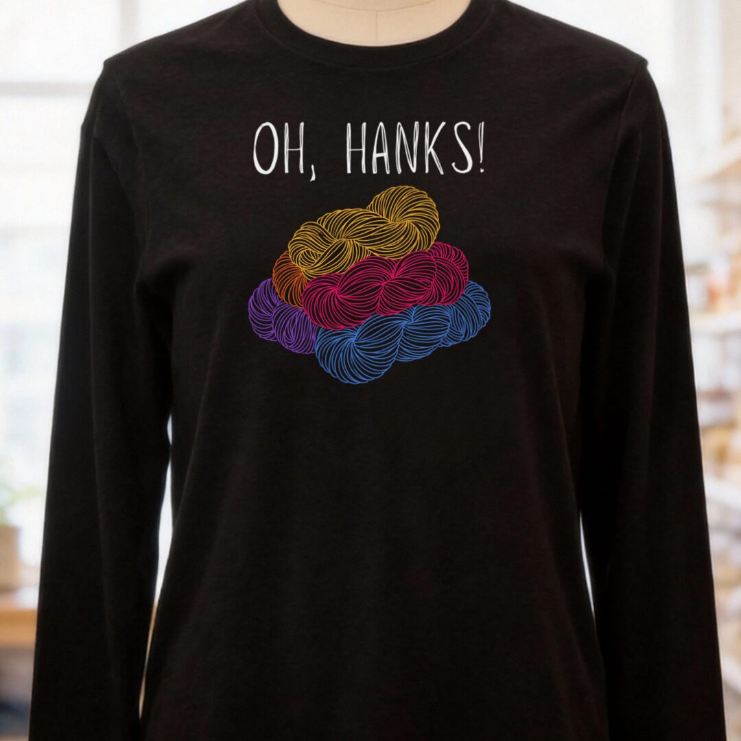 Oh Hanks Long Sleeve Tee Black t-shirt