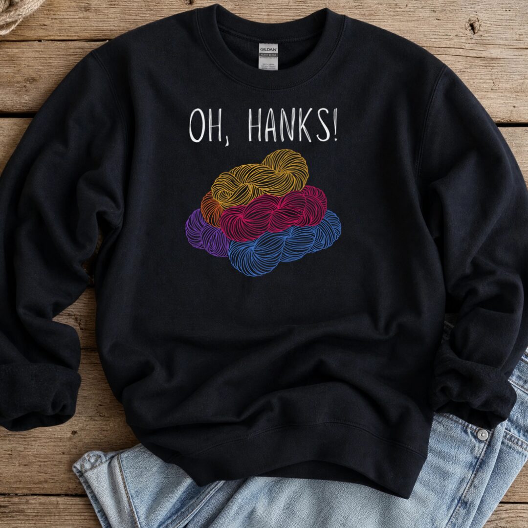 Oh Hanks Sweatshirt Black t-shirt