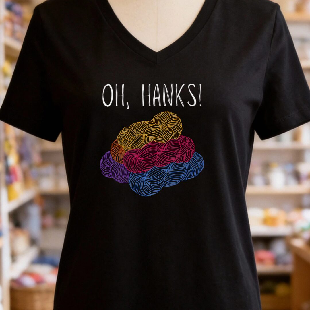 Oh Hanks V-Neck T-Shirt Black t-shirt