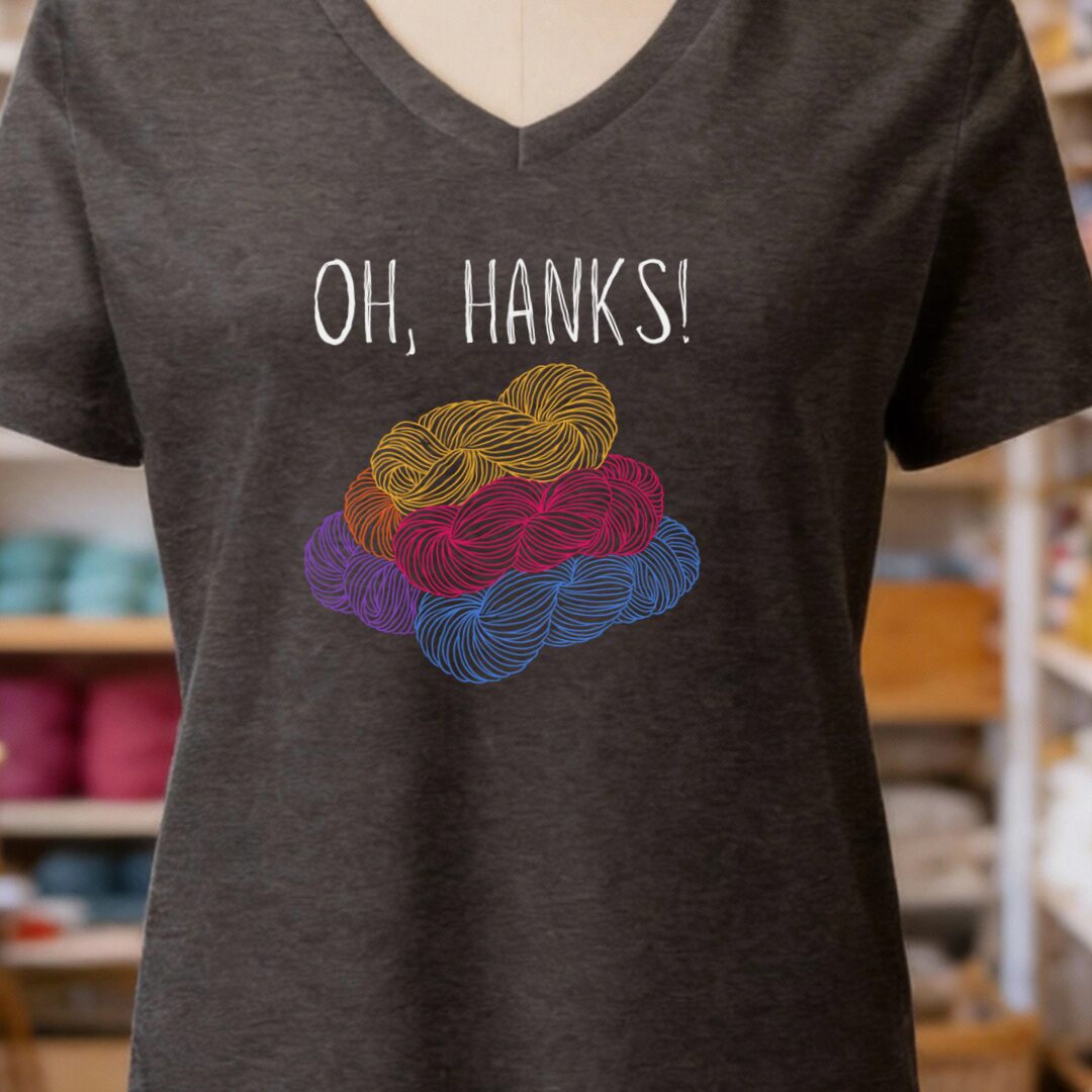 Oh Hanks V-Neck T-Shirt Dark Grey t-shirt