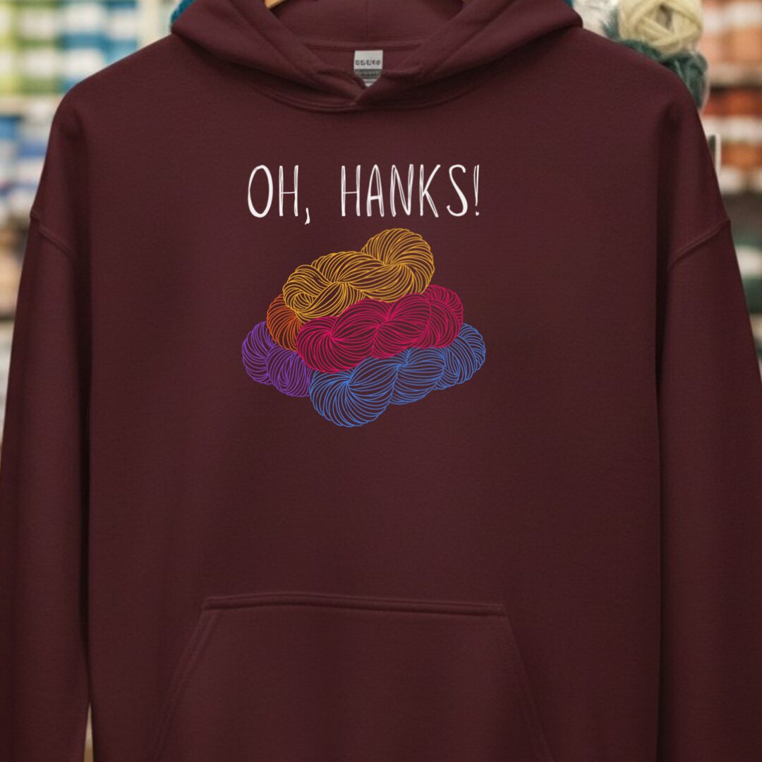 Oh Hanks Hoodie Maroon t-shirt