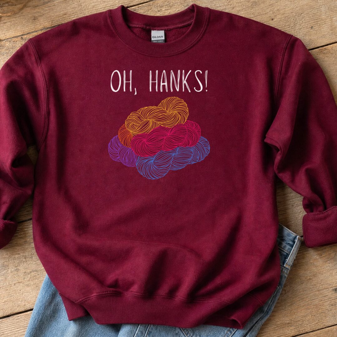 Oh Hanks Sweatshirt Maroon t-shirt