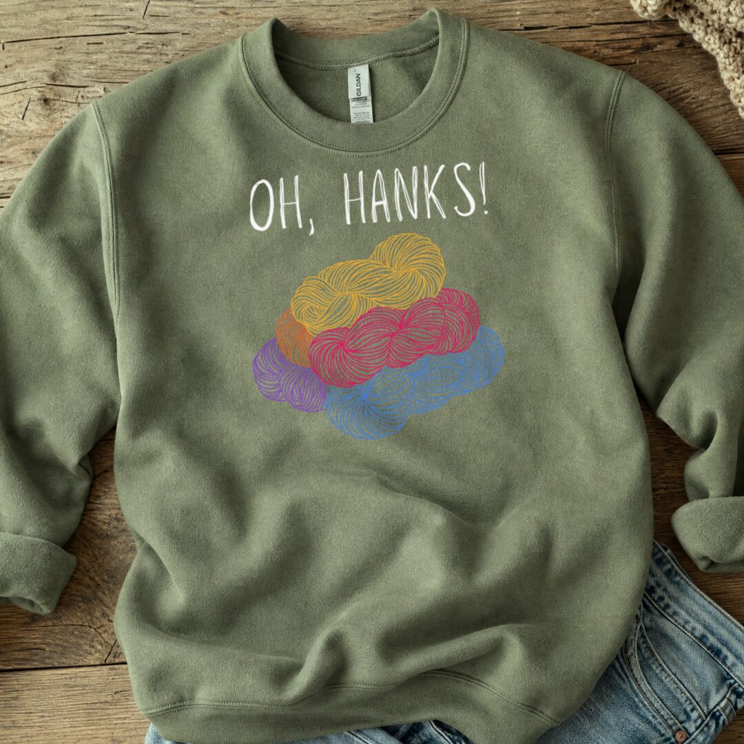 Oh Hanks Sweatshirt Military Green t-shirt