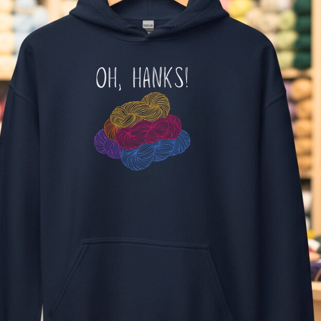 Oh Hanks Hoodie Navy t-shirt