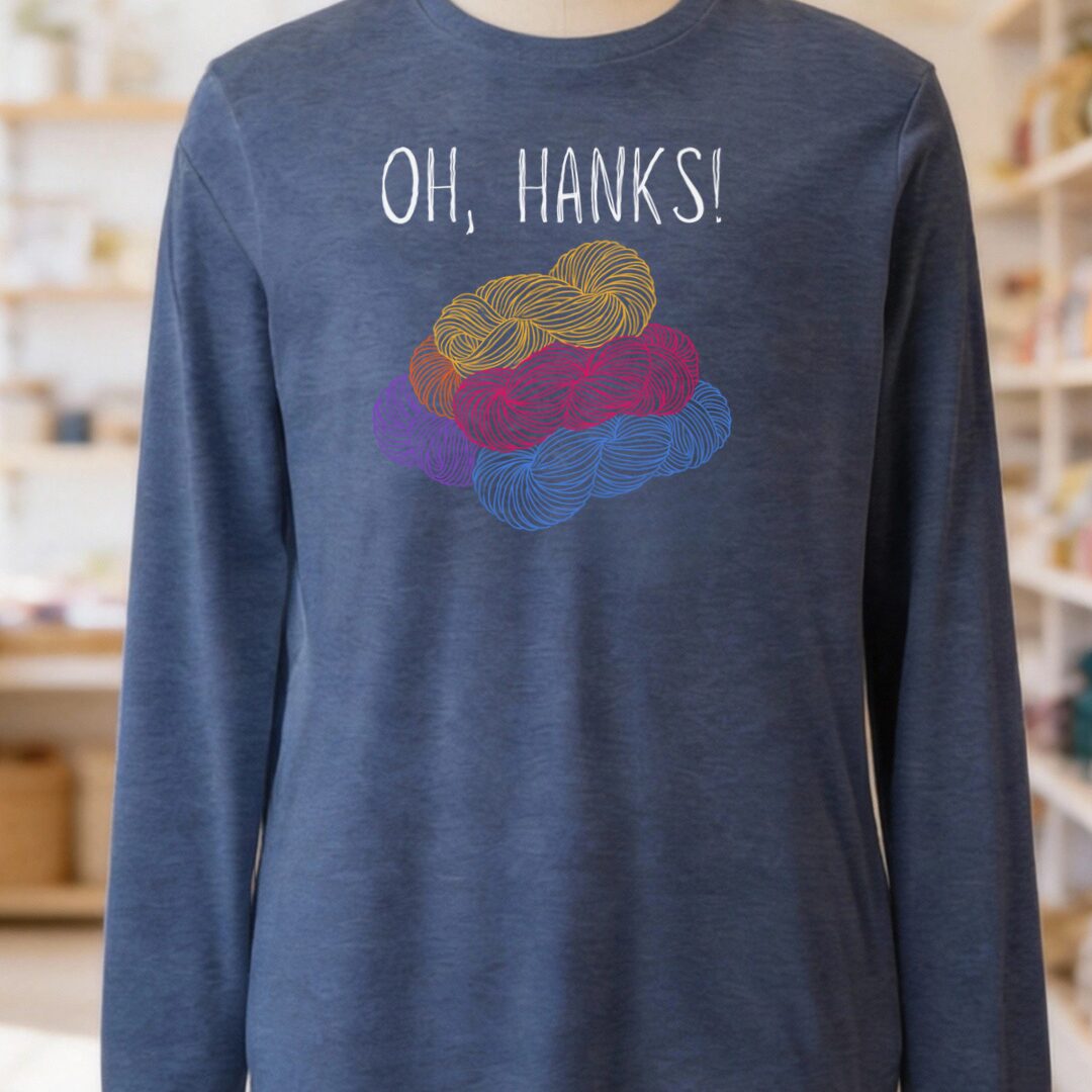 Oh Hanks Long Sleeve Tee Navy t-shirt