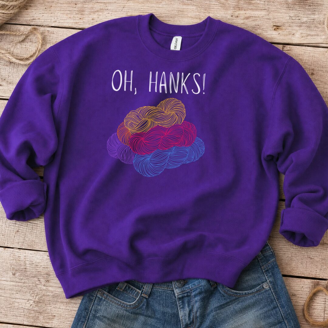 Oh Hanks Sweatshirt Purple t-shirt