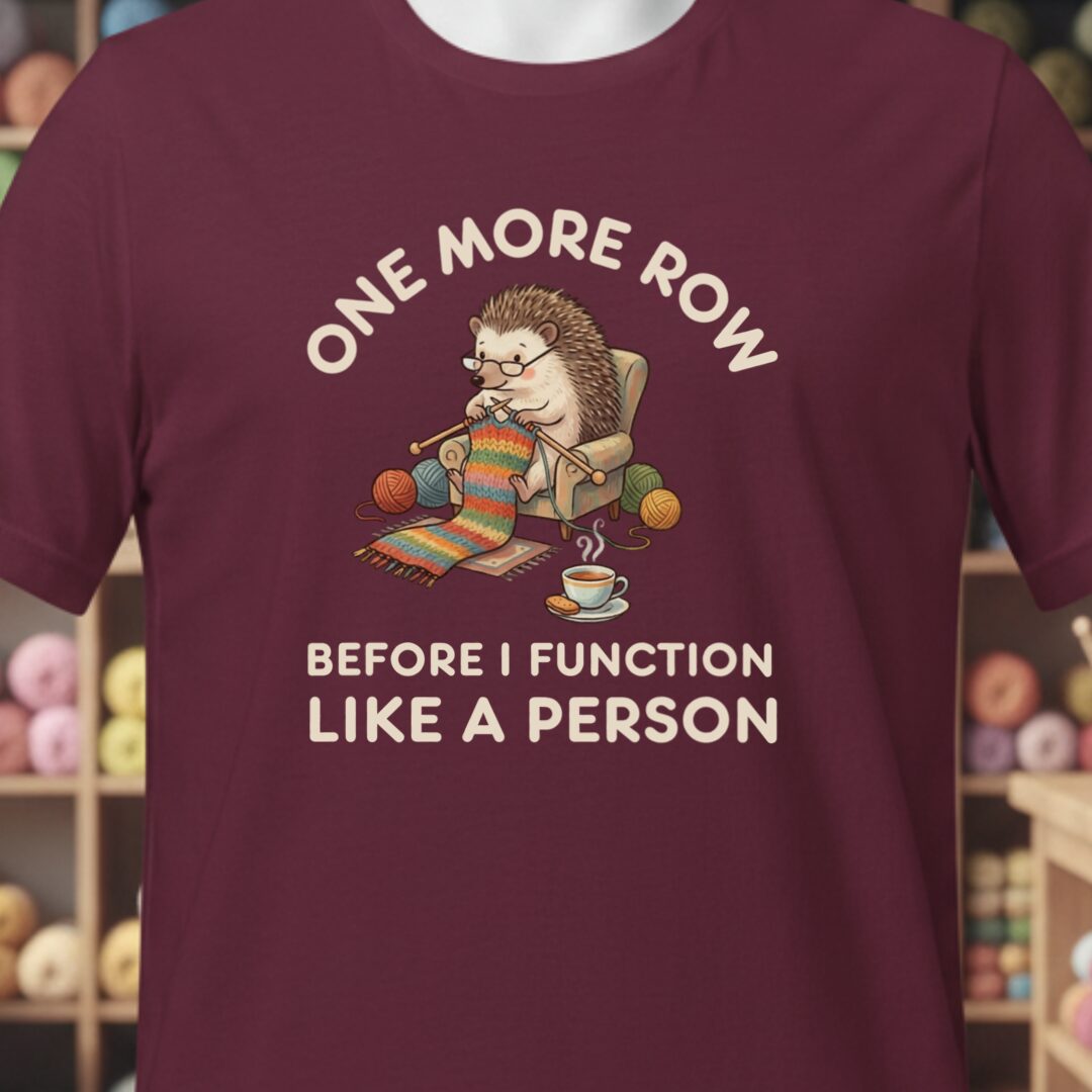 One More Row T-Shirt Maroon t-shirt